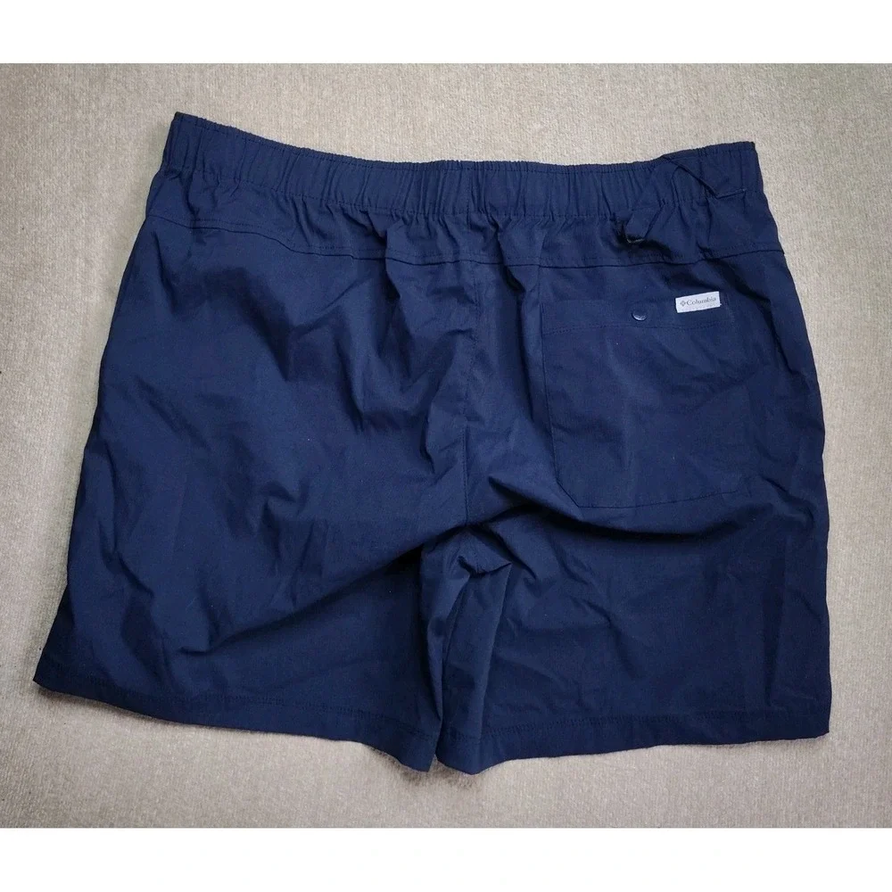 Columbia Shorts Mens 42 Brlue Landroamer Ripstop Omni Shade Belted Hiking Travel